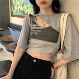 アシメデザイン半袖Tシャツ