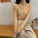 【19色展開】ベーシックハイネックトップス