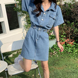 セットアップ風デニムワンピース