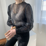 しわ加工デザイントップス