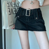 インナー付きデニムミニスカート