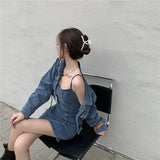 デニムワンピースセットアップ