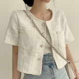 ツイードノーカラージャケット