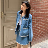 レディウォッシュドデニムセットアップ