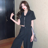 半袖ショートジャケットセットアップ