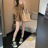 デニムショートオールインワン