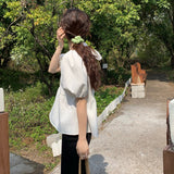 バックリボンブラウス