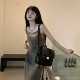 マーブル柄キャミワンピース