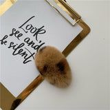 ふわふわリアルファーヘアクリップ