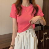 シンプルリブトップス