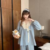 裾レースルームウェア