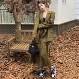 オーバージャケット+ロングスカートセットアップ
