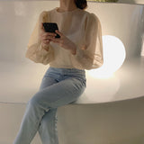 しわ加工デザイントップス