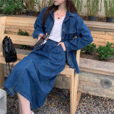 デニムシャツセットアップ