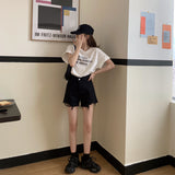 ダメージカットデニムショーパン