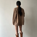 パールボタンカーディガン&ニットワンピセット