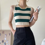 ボーダーショートニット