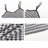 ギンガムチェックキャミワンピース