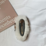 ふわふわリアルファーヘアクリップ