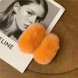 ふわふわリアルファーヘアクリップ