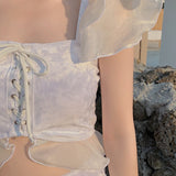 ハイウエストギャザースイムウェア