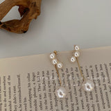 バックロングパールピアス