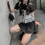 サイドレースアップデニムスカート