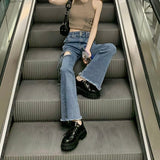 オープンカットダメージデニム