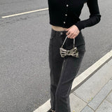 スタイルアップセンターラインフレアデニム