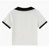 バイカラーポロ襟Tシャツ