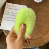 ふわふわリアルファーヘアクリップ