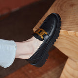 厚底ベルトローファー