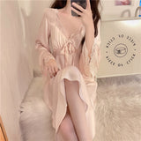 大人サテンワンピルームウェア