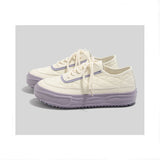 キルティングカラースニーカー