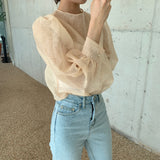 しわ加工デザイントップス