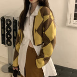 アーガイルカーディガン/ボレロ