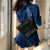 オータムガーリーレトロデニムセットアップ