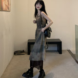 マーブル柄キャミワンピース