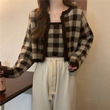 ギンガムチェックカーディガンセット