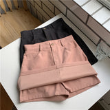 インナーパンツ付きカラーデニムスカート