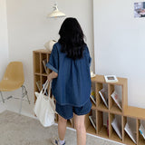 ハーフデニムシャツセットアップ