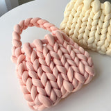 【8色展開】もこもこ手編みハンドバッグ