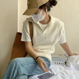 ポロカラーニットベスト