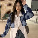 アーガイルカーディガン/ボレロ