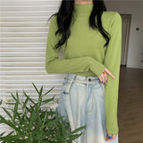 【19色展開】ベーシックハイネックトップス