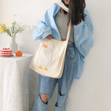 アヒルワッペンスクールバッグ