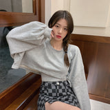 クロップド丈スウェット