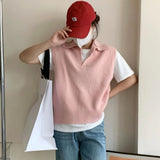 ポロカラーニットベスト