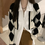 アーガイルカーディガン/ボレロ