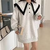 ビッグカラースウェットワンピース